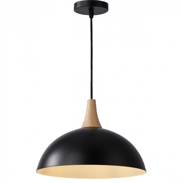 Світильник підвісний Hopfen Loft Comfort h23.5 см/d30 см 1x40 Вт Е27 чорний 