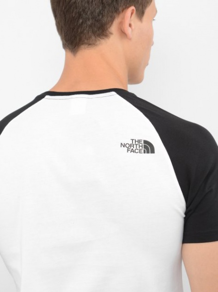 Футболка THE NORTH FACE M S/S RAGLAN EASY TEE - EU NF0A37FVLA91 р.M біло-чорний