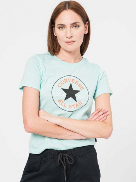 Футболка Converse Chuck Patch Classic Tee 10022560-337 р.S бірюзовий