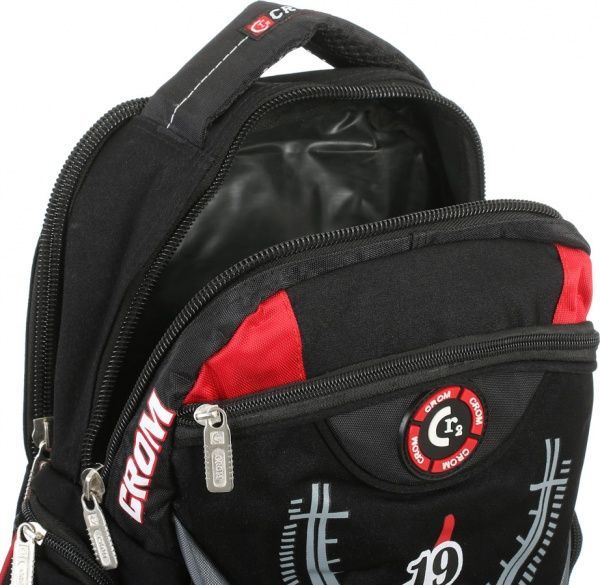 Рюкзак школьный Crom красно-черный