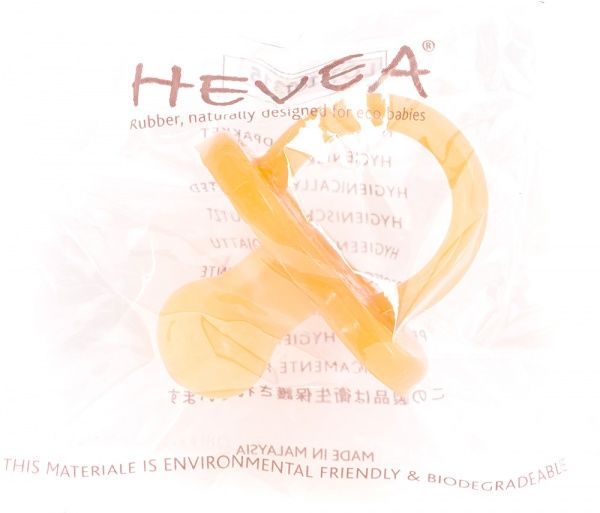 Соска-пустышка Hevea Duck анатомическая от 0 до 3 месяцев Оранжевая