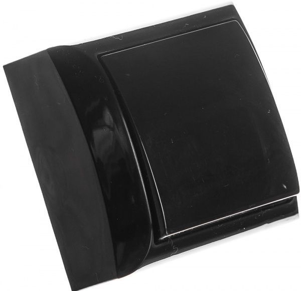 Выключатель одноклавишный UP! (Underprice) без подсветки 10 А 220В черный 2201 BLACK