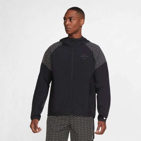 Джемпер Nike M NK RUN DVN ESSNTL JKT FLASH CU7870-010 р. L чорний