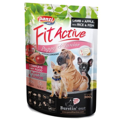 Корм сухий для усіх порід Panzi FitActive з ягням 300 г