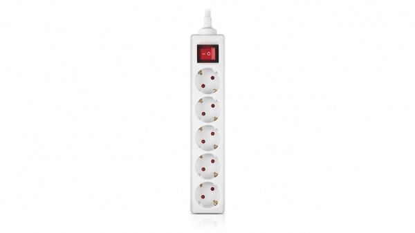 Фильтр-удлинитель Real-el RS-Protect M с заземлением 5 гн. белый 3 м