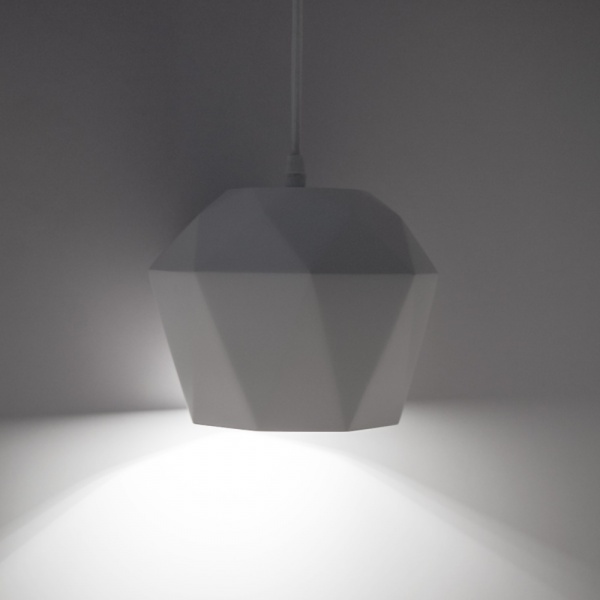 Світильник підвісний Luminaria 1x60 Вт E27 білий DENVER P2205 WH 