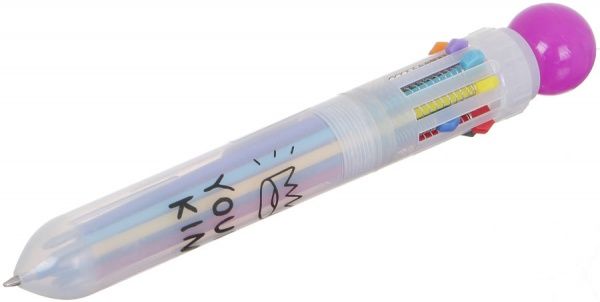 Ручка шариковая разноцветная фиолетовый 