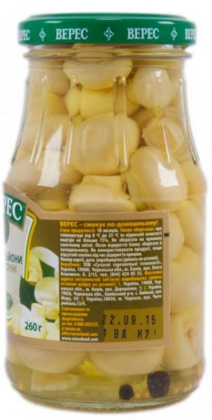 Шампиньоны маринованные Верес закусочные 260 г