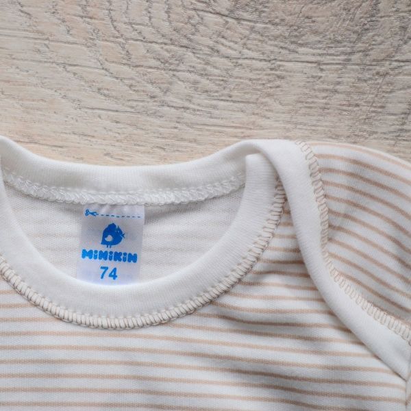 Боди детское Minikin полоска р.68 молочный 206003 