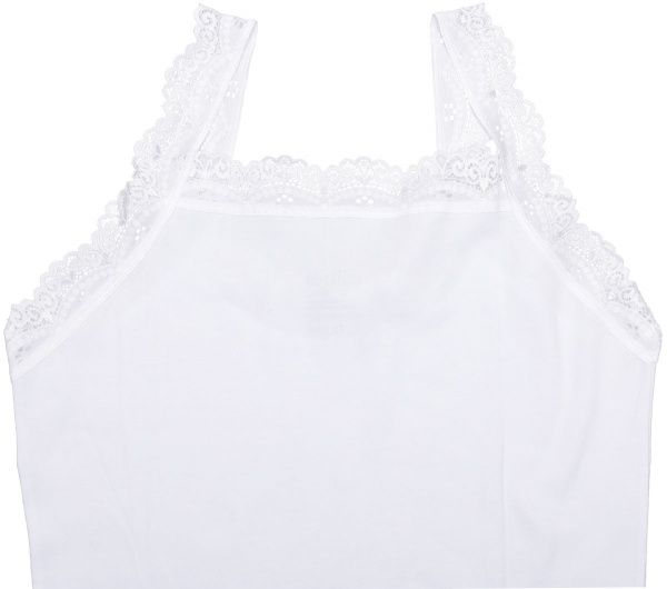 Майка женская Gurlesin с кружевом р. S белый 