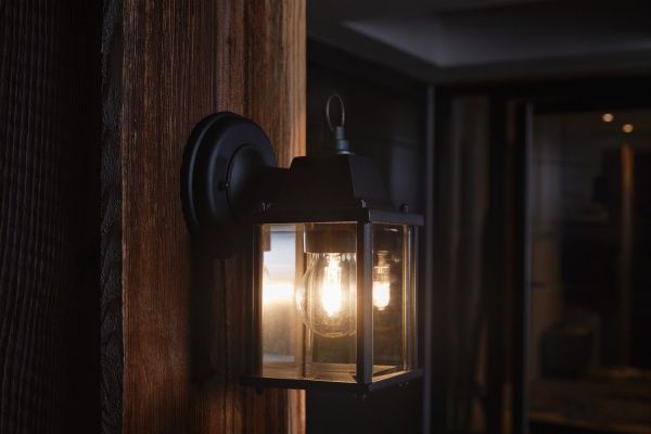 Светильник уличный настенный Ledvance Down E27 IP23 черный Endura square-M 