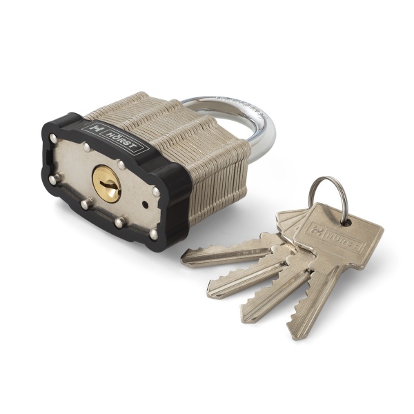 Замок навісний Horst HR-3LS-50E 3 шт. відкритий (амбарний) 