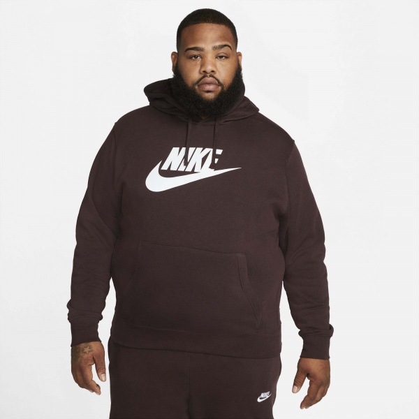 Джемпер Nike M NSW CLUB HOODIE PO BB GX BV2973-203 р. S бордовий
