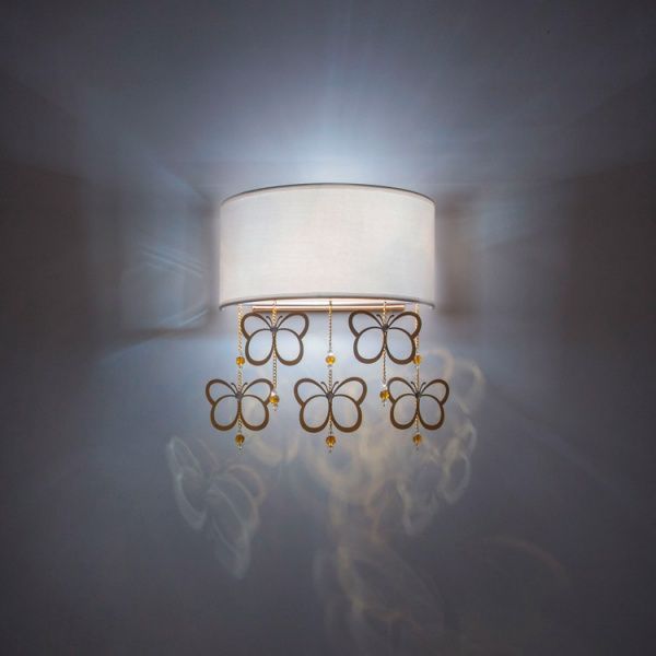 Бра Strotskis Papillon 2x40 Вт E14 белый/золото 288/2