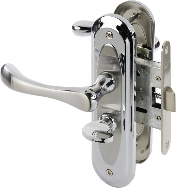 Замок врізний з ручками Katrin WC 47,5 мм нікель