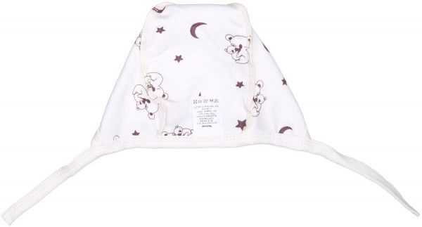 Чепчик дитячий Bambinelli Ведмедик 3-6 місяців білий із малюнком