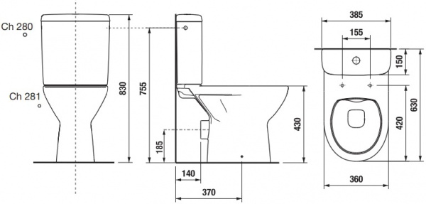 Унитаз Jika Lyra Plus Rimless