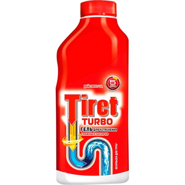 Гель для чистки труб Tiret TURBO 0,5 л