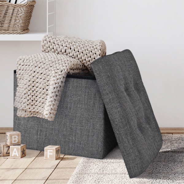 Ящик-пуф MVM TH-03 GRAY 380x380x380 мм