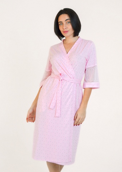Халат домашній жіночий Roksana Freya №1431/16438 р. 56 рожевий