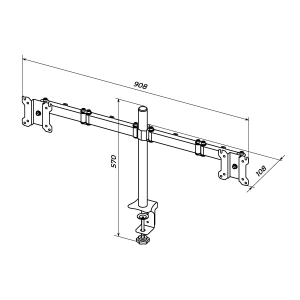 Кронштейн Valore для двох мониторов MDMR-D211 поворотно-наклонные 17