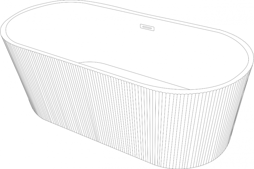 Ванна акрилова EGO WAVE окремостояча MS-03 білий 170х75 см