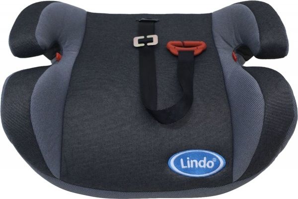 Автокресло-бустер Lindo HB 605 черно-серый black/grey