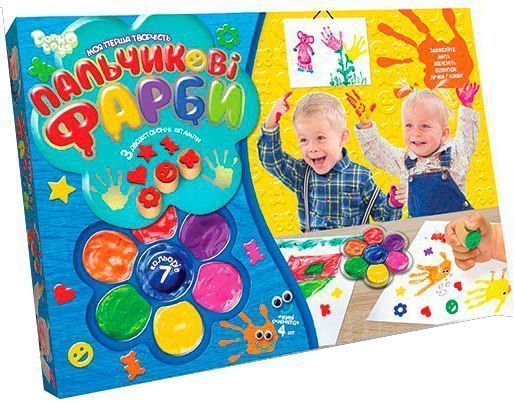 Набір пальчикових фарб Danko Toys Моя перша творчість 7 кольорів