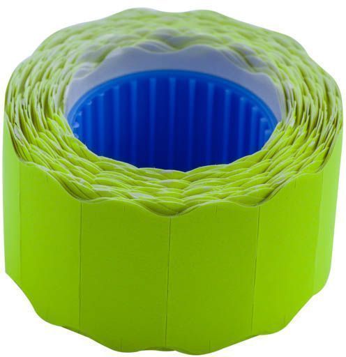 Ценник 26x16 фигурный 6 метров 375 шт. 6 роликов желтый 