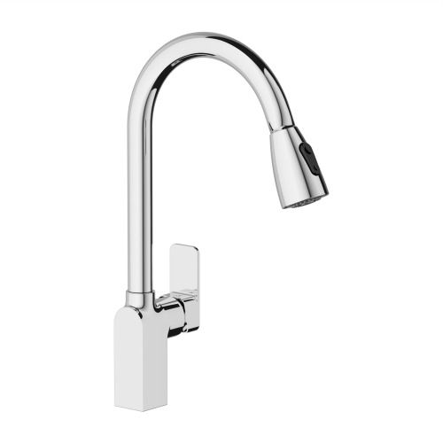 Змішувач для кухні Imprese SLANICE з висувним виливом, хром