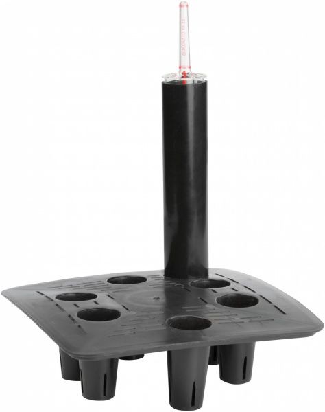 Горщик пластиковий Plastkon Flower Lover Quadrato квадратний 10,2л антрацит 