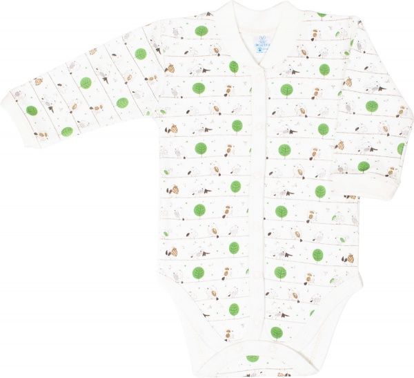 Боди Baby Veres Funy sparrows на кнопках р.74 молочный с рисунком 