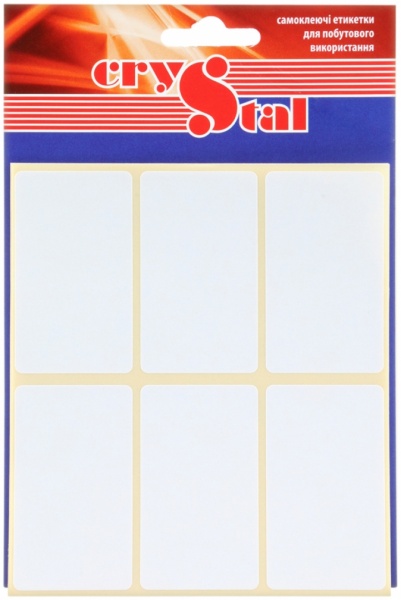 Этикетки UPM-Kymmene Crystal для бытового использования 42 шт. 52x30 