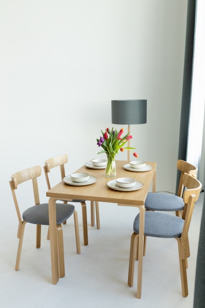 Стул обеденный Scandi Soft 800х480х440 мм серый / дуб