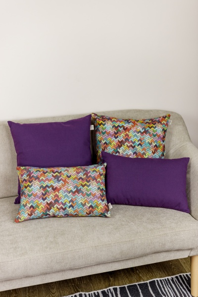 Подушка декоративная фиолет 30x45 см разноцветный Прованс 