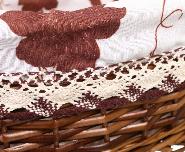 Кошик плетений з текстилем Tony Bridge Basket 34x26x14 см HQE18-4CD-4 