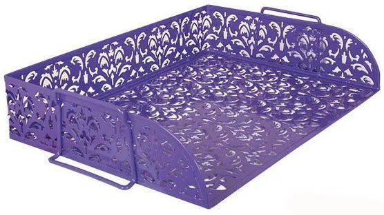 Лоток для бумаг горизонтальный Barocco 338х248х70 мм фиолетовый Buromax