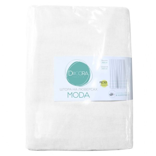 Штора Moda 200х268 см білий Decora textile