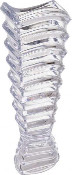 Ваза стеклянная прозрачная на ножке Wave 41.5 см Bohemia