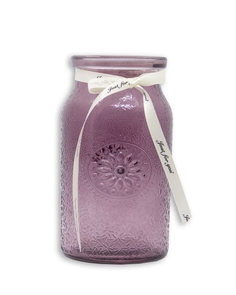 Ваза стеклянная Crystal Flora 17,5 см розовая YIWU