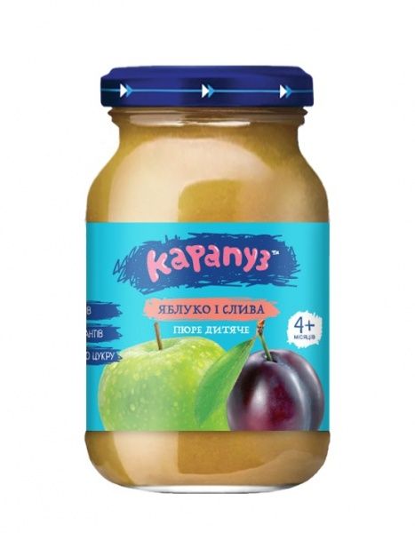 Пюре Карапуз з яблук і слив без цукру 170 г 