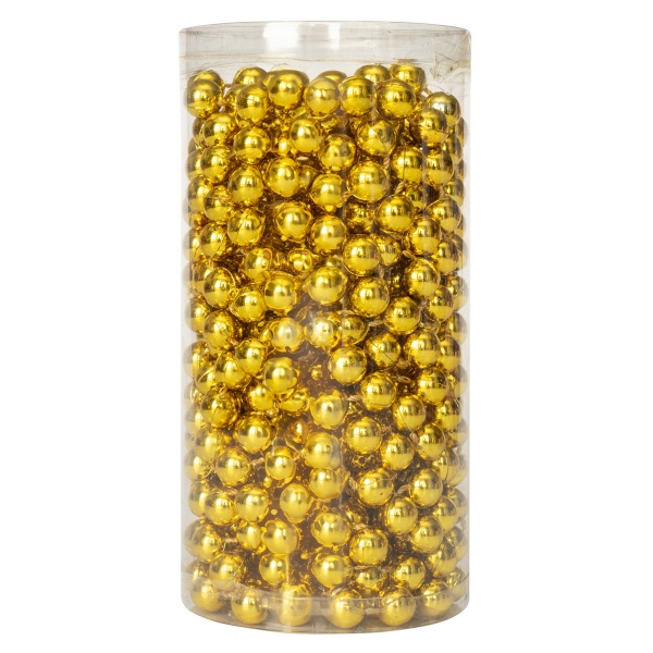 Бусы для елки 12 м 251895 8 мм золотистый