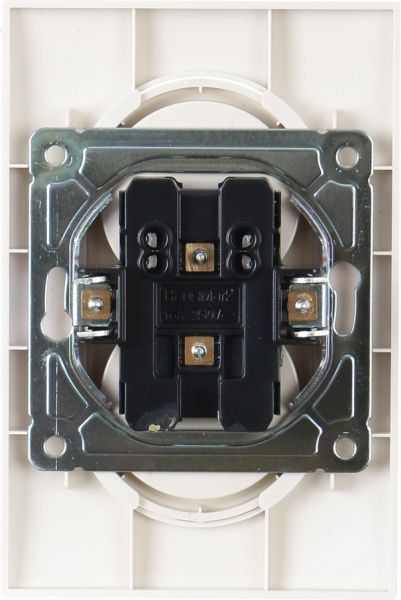 Розетка кінцева подвійна без заземлення HausMark Bela без шторок без кришки крем SNG-SCP.RD20MG21WTG-C