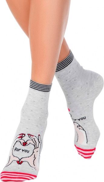 Шкарпетки Conte Happy 17С-21СП 134 р. 23 світло-сірий 