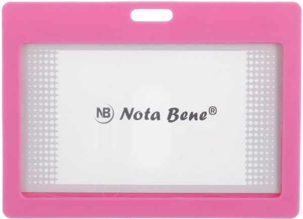 Бейдж 10.3x7.5x0.5 cм рожевий Nota Bene
