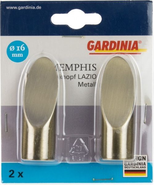 Наконечник Lazio Gardinia Memphis наборной d16 мм античная латунь 