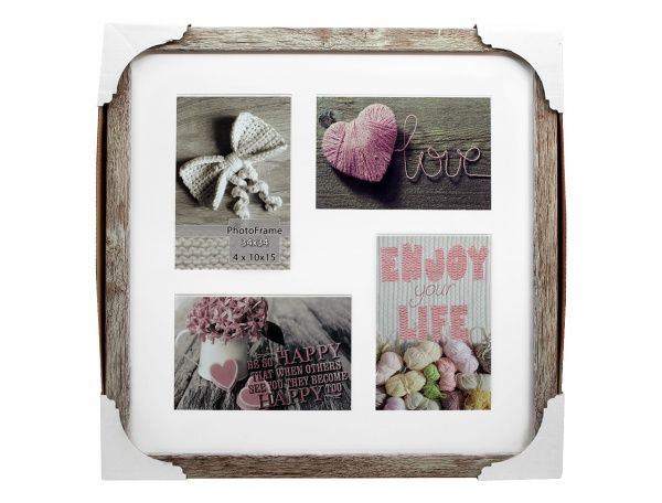Фоторамка с паспарту SvitArt FKP-4-1913-1B 10x15 см дерево светлое 