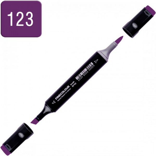 Маркер спиртовой FINECOLOUR EF102-123 темно-фиолетовый 
