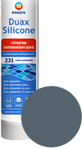 Герметик силіконовий Eskaro Duax Silicone №248 графітово-сірий 300 мл