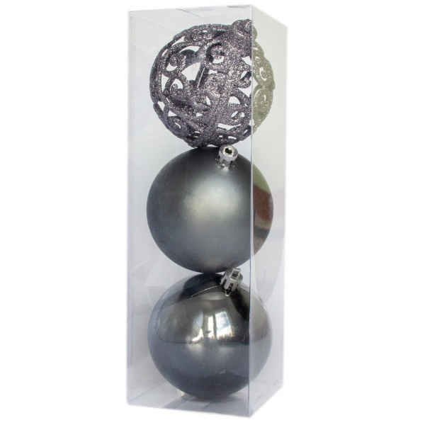Набор елочных шаров Девилон 251697 d80 мм 3 шт./уп. 